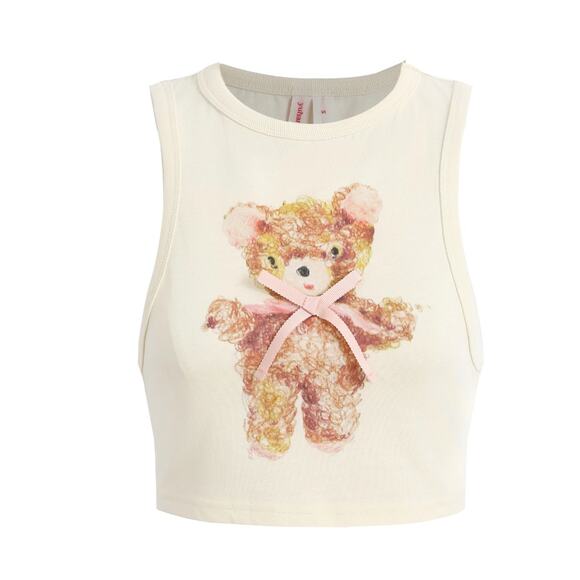 Yuhan Wang Tops - Yuhan Wang Teddy Bear Tank Top L Balletcore, Romantic Coquette Girlie